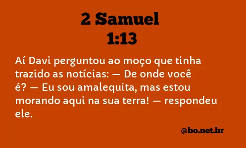 2 Samuel 1:13 NTLH