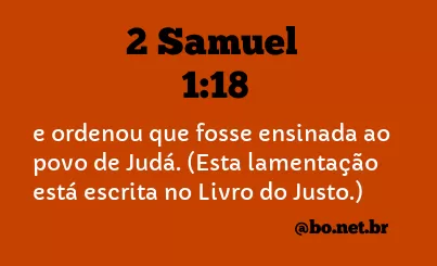 2 Samuel 1:18 NTLH