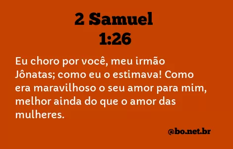 2 Samuel 1:26 NTLH