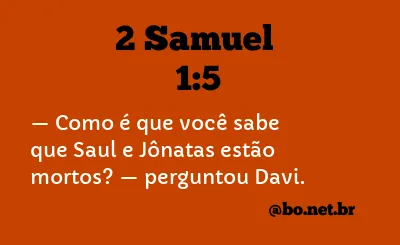 2 Samuel 1:5 NTLH