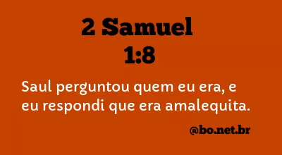 2 Samuel 1:8 NTLH