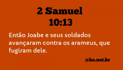 2 SAMUEL 10:13 NVI NOVA VERSÃO INTERNACIONAL