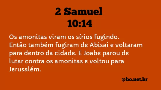 2 Samuel 10:14 NTLH