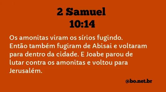 2 Samuel 10:14 NTLH