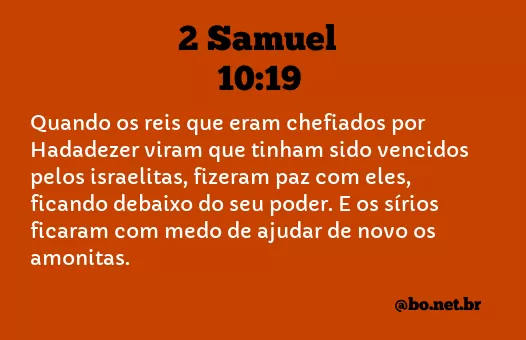 2 Samuel 10:19 NTLH