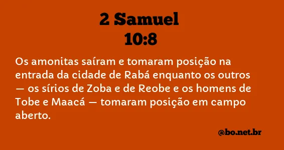 2 Samuel 10:8 NTLH