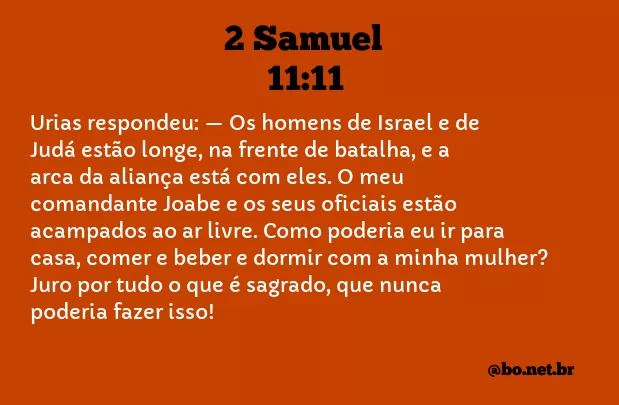 2 Samuel 11:11 NTLH