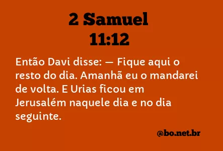 2 Samuel 11:12 NTLH