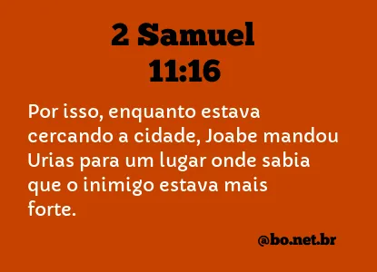 2 Samuel 11:16 NTLH