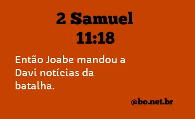 2 Samuel 11:18 NTLH