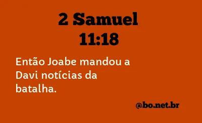 2 Samuel 11:18 NTLH