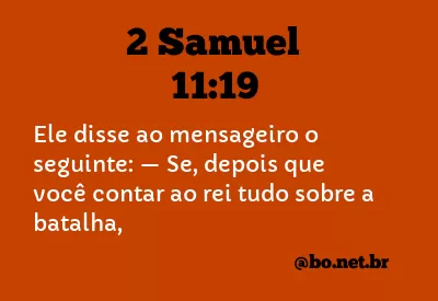 2 Samuel 11:19 NTLH