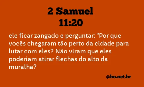 2 Samuel 11:20 NTLH