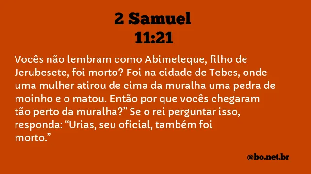 2 Samuel 11:21 NTLH