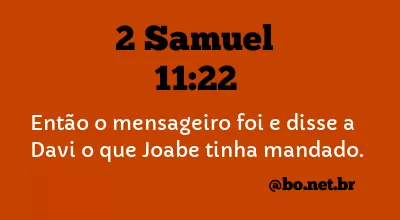 2 Samuel 11:22 NTLH
