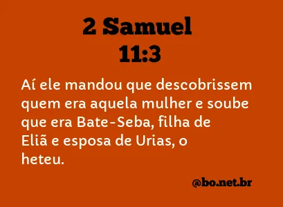 2 Samuel 11:3 NTLH