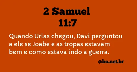 2 Samuel 11:7 NTLH