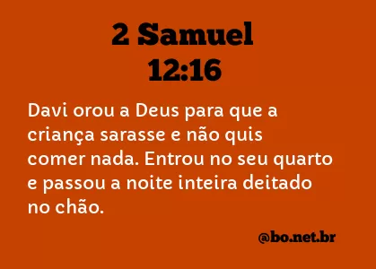 2 Samuel 12:16 NTLH