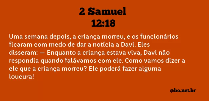 2 Samuel 12:18 NTLH