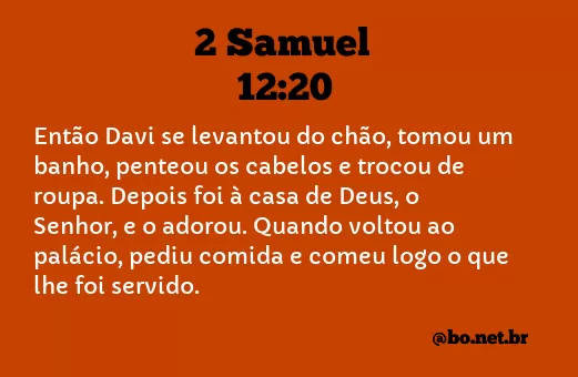 2 Samuel 12:20 NTLH