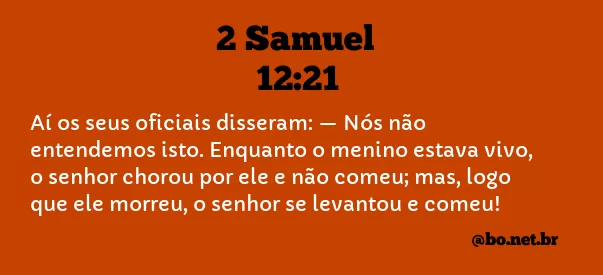 2 Samuel 12:21 NTLH