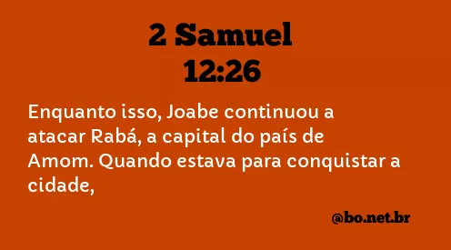 2 Samuel 12:26 NTLH
