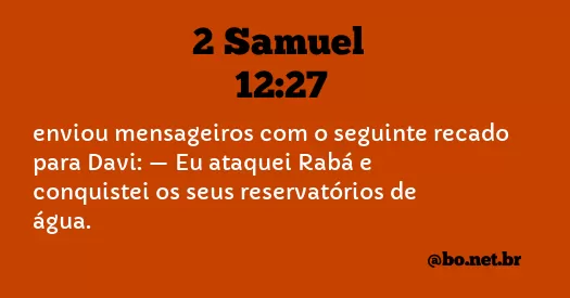 2 Samuel 12:27 NTLH