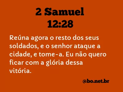 2 Samuel 12:28 NTLH