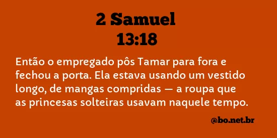 2 Samuel 13:18 NTLH