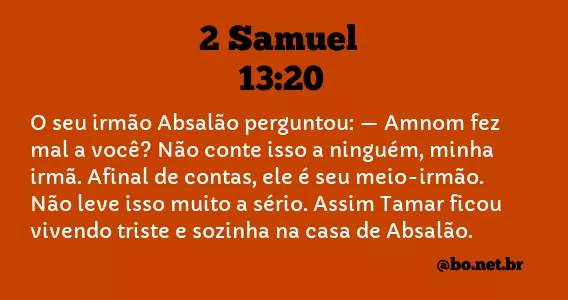 2 Samuel 13:20 NTLH