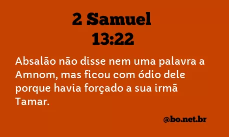 2 Samuel 13:22 NTLH