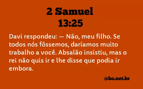 2 Samuel 13:25 NTLH