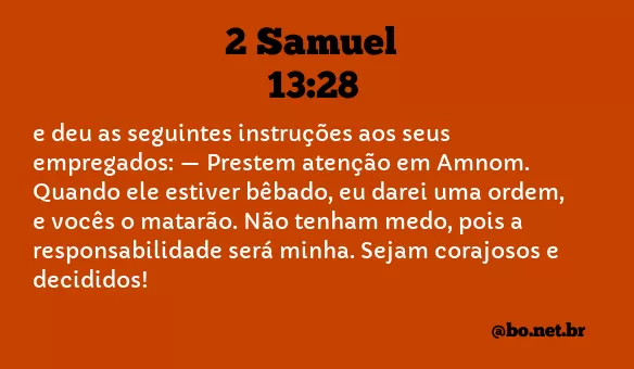2 Samuel 13:28 NTLH