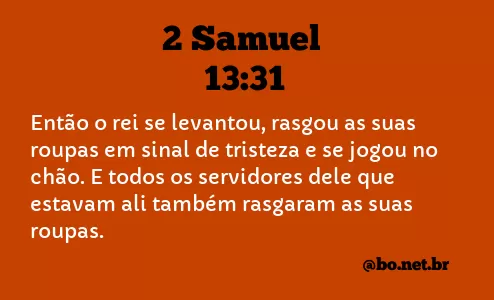 2 Samuel 13:31 NTLH