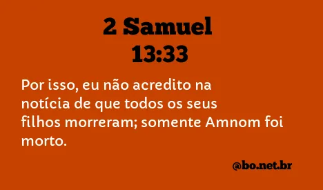 2 Samuel 13:33 NTLH