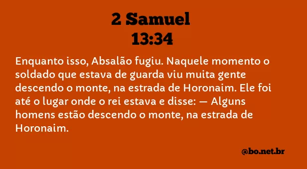 2 Samuel 13:34 NTLH