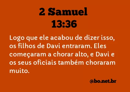 2 Samuel 13:36 NTLH