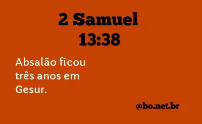 2 Samuel 13:38 NTLH