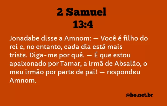 2 Samuel 13:4 NTLH