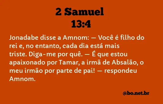 2 Samuel 13:4 NTLH