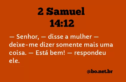 2 Samuel 14:12 NTLH