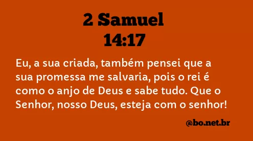 2 Samuel 14:17 NTLH