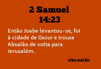 2 Samuel 14:23 NTLH
