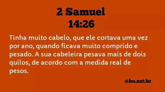 2 Samuel 14:26 NTLH