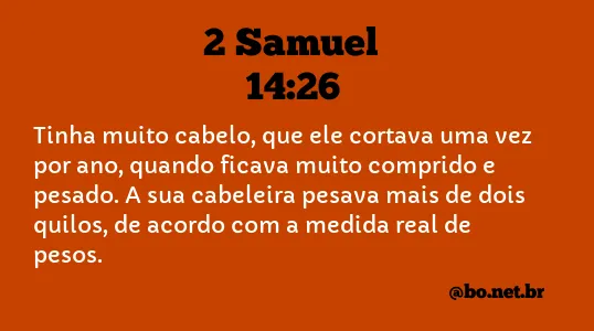 2 Samuel 14:26 NTLH