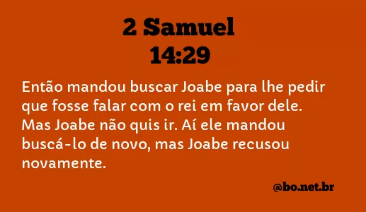 2 Samuel 14:29 NTLH