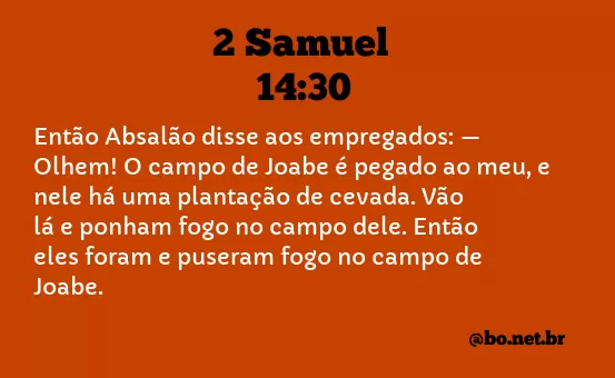 2 Samuel 14:30 NTLH
