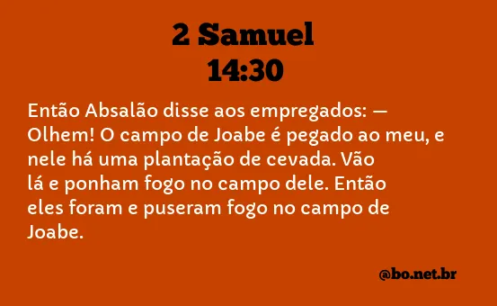 2 Samuel 14:30 NTLH