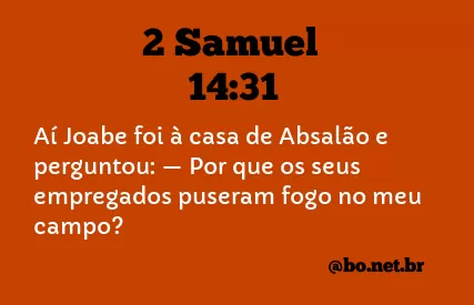 2 Samuel 14:31 NTLH