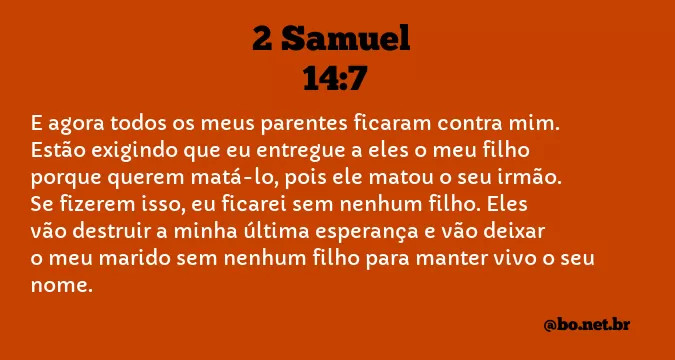 2 Samuel 14:7 NTLH